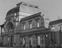 La stazione dopo il bombardamento del 28 gennaio 1945