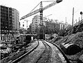 Ausgrabungen auf der Piazza De Angeli für den Bau der U-Bahnlinie 1