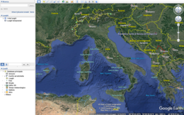 L'Italia vista da Google Earth su macOS Big Sur