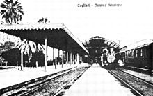 L'interno della stazione nei primi decenni del Novecento