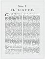 «Il Caffè», Milano 1764.
