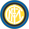 Il primo stemma dell'Inter disegnato da Giorgio Muggiani nel 1908 e usato fino al 1928.