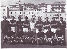 Alcuni componenti della Salernitana Juniores che si aggiudica il Campionato Berretti nel 1969