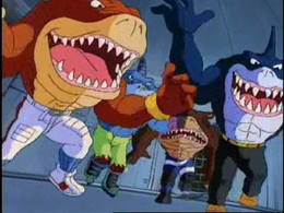I protagonisti mutanti della serie Street Sharks