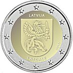 Moeda comemorativa de 2 euros Letónia 2017 Semgallia.jpeg