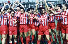 La Cremonese, di ritorno da Wembley, festeggia allo Zini il successo nella Coppa Anglo-Italiana 1992-1993