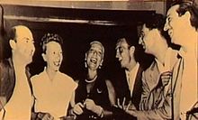 Il Quartetto Cetra con Gorni Kramer e Wanda Osiris nel 1951