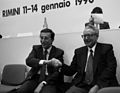 Rauti et Fini au Congrès de Rimini 1990.jpg
