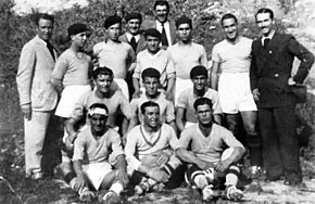 La formazione nella stagione del campionato regionale di Seconda Divisione 1937-1938 che ottenne la storica promozione in Serie C