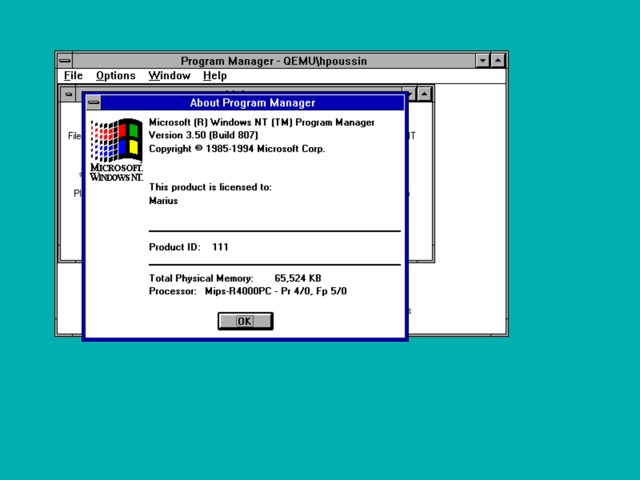 Windows NT 3.5 Workstation
