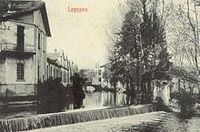 Cascate sull'Olona a Legnano in una foto del 1902.