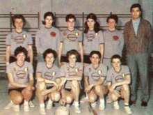 Una formazione della Max Mara Reggio Emilia campione d'Italia 1966