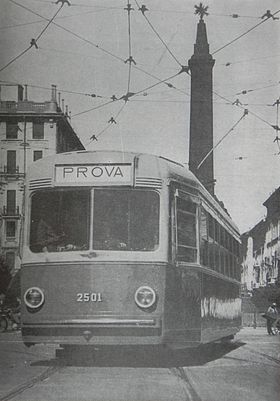 Le 2501 en procès (1948) à la p.za V Giornate, à Milan [1]