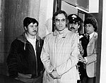Franco Califano arrestato nel marzo 1984.