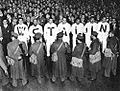 Manifestation en faveur de l'Union soviétique par quelques militants (novembre 1948)