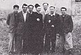 Il Ricreatorio nel 1944. Al centro della foto Mario Montanari nell'ultimo anno della sua vita (1915-1944). Alla sua sinistra (il secondo a destra per chi guarda) l'amico Angelo Costa.
