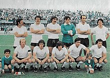 Una formazione dell'Avellino 1977-1978, terzo classificato in Serie B e promosso per la prima volta in A.