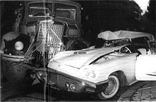 La Ford Thunderbird di Fred Buscaglione dopo l'incidente