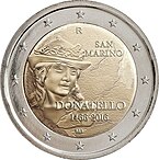 2 pièce commémorative euro Saint-Marin 2016 donatello.jpeg