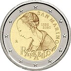 Monete Euro Sammarinesi: Faccia nazionale, Quantità monete coniate, 2 euro commemorativi