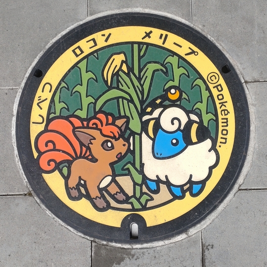 ファイル:Pokemon manhole Shibetsu 01.jpg