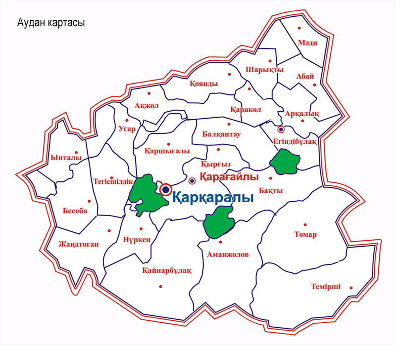 Семей районы. Каркаралинск на карте Казахстана. Карта Карагайлы Каркаралинского района. Каркаралинский район Карагандинской области. Карта Каркаралинского района с поселками.