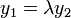 ~y_1=lambda y_2