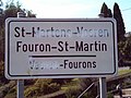 2-talig plaatsnaambord in Sint-Martens-Voere Fouron-St-Martin