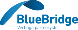 Blue Bridge logo 3D su šūkiu.png