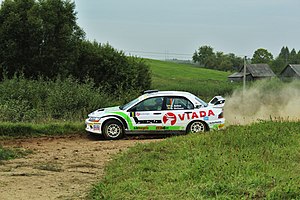 Giedriaus Notkaus ekipažas su Mitsubishi Lancer Evo IX 2018 m.