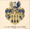 Dvaro savininkų apie 1677 m., 1816 m. Franck gen. Pfeilitzer herbas