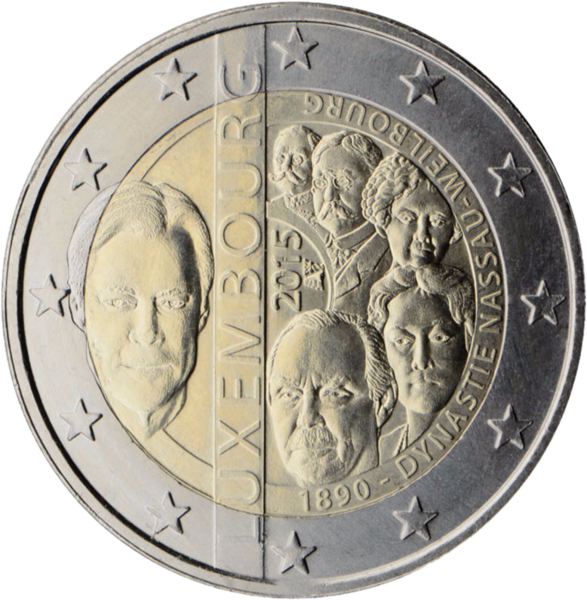 Vaizdas:2 Euro Luxembourg Nassau-Weilbourg 2015.png