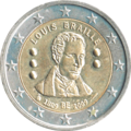 €2 commemorative coin Belgium 2009.png