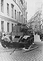 NKVD 5. motostrēlnieku pulka BT-7 Mārstaļu ielā Vecrīgā