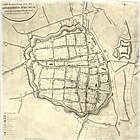 Jelgavas karte ar nocietinājumiem pēc Napoleona armijas iebrukuma (1813)