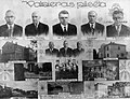 Valmieras pilsētas valde un sabiedriskās ēkas (1939). Augšējā rindā vidū Tukuma pilsētas galva Jānis Ruģēns