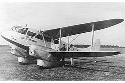 "Valsts gaisa satiksmes" lidmašīna De Havilland DH-89 Dragon Rapide 1938. gadā