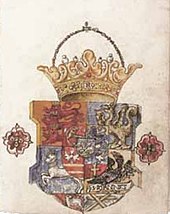 Livonijas ķēniņa Magnusa ģerbonis ar kroni 1580.jpg