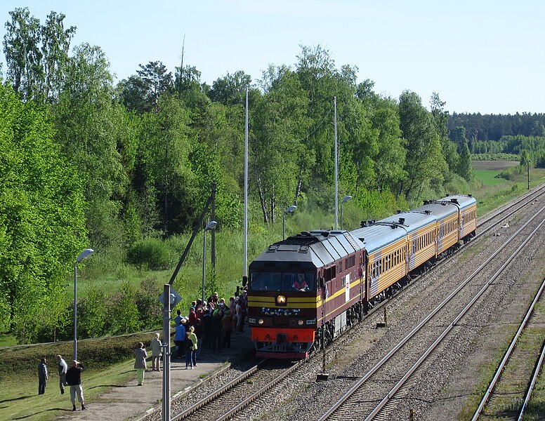 Attēls:Simtgades ekspreša sagaidīšana Daugavas stacijā.JPG