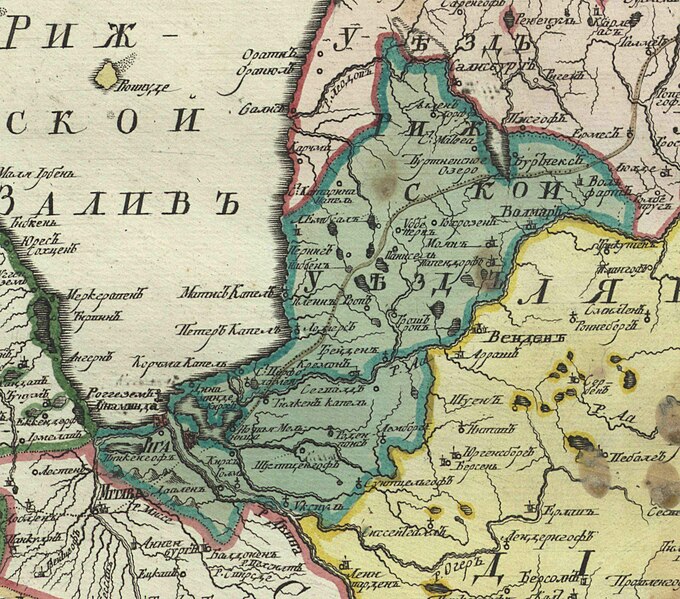 Attēls:Rīgas apriņķis Krievijas impērijā 1745.jpg