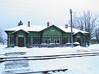 Stacijas ēka ziemā