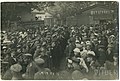 Rīgas latviešu brīvprātīgo iesaukšanas punkts Elizabetes ielas 61 pagalmā (1915. gada augusts)