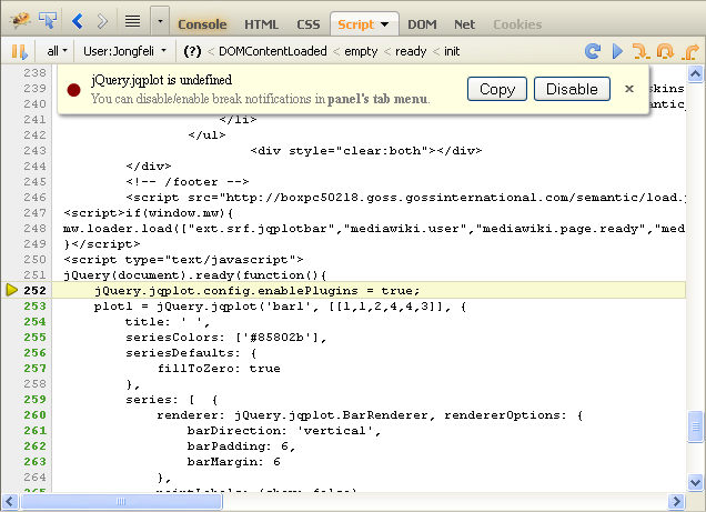 JQuery.jqplot is undefined