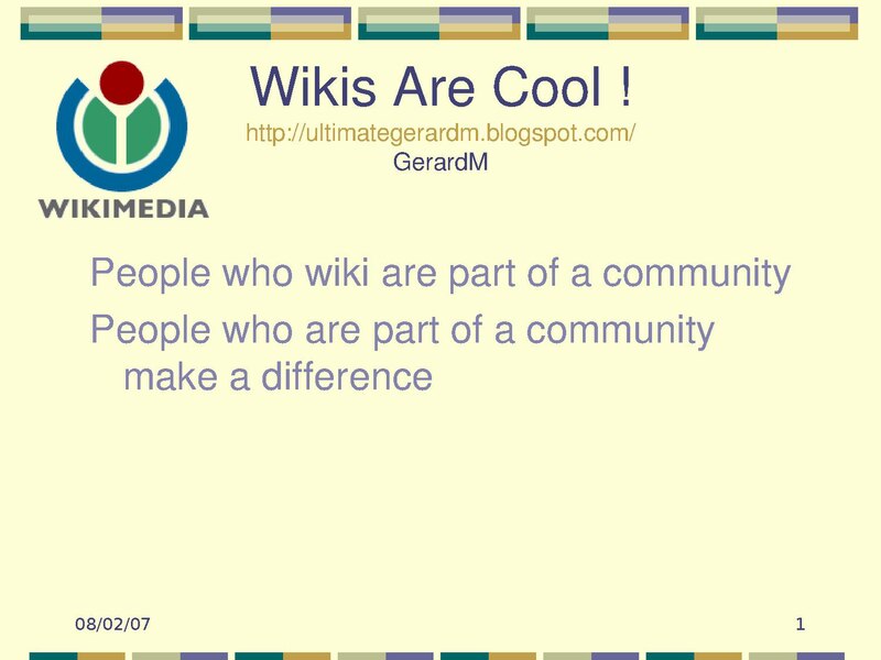 File:Wikis Are Cool HollandOpen - GerardM.pdf