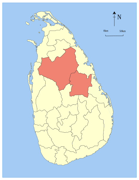 चित्र:नकाशा, उत्तरी मध्य प्रांत, श्रीलंका.svg