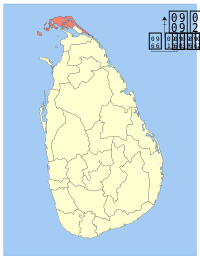 नकाशा, जाफना जिल्हा, श्रीलंका.svg