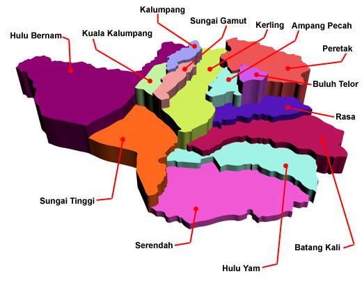 Peta Daerah Selangor Malaysia - Umpama f