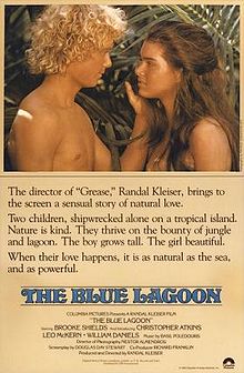 Poster tayangan pawagam filem The Blue Lagoon, 1980