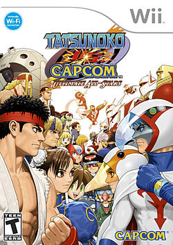 Muka depan permainan video Tatsunoko vs. Capcom: Ultimate All-Stars versi antarabangsa