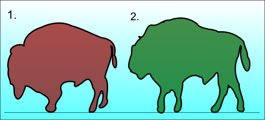 Eʼelyaaígíí:Bison+wisent.svg